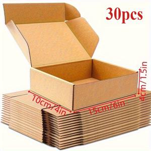 TEMU 대량 도매 30개 방풍, 초강력 소가죽 상자 (소형 비행기 상자 및 직사각형 종이 상자 포함, 택배 배송용)