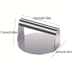 TEMU 스테인리스 스틸 버거 프레스 몰드 | 완벽한 버거, 샌드위치 버거, 스테이크 패티를 위한 논스틱 케이크 몰드 | 간편한 그릴 준비를 위한 내구성 있는 바베큐 도구 | 주방 및 야외 요리에 필수 액세서리