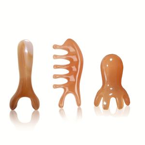 TEMU 3개 세트 마사지 스크래핑 도구 작은 개구리 경락 마사지 빗 돌고래 머리 마사지 빗 문어 마사지 빗