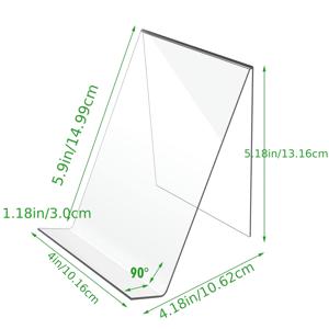 TEMU 아크릴 책장 12개 세트, 4X5인치 투명 디스플레이 이젤 포함, 사진, 노트북, 악보, 미술 작품 및 CD 전시용으로 적합, 홈 데코용 디스플레이 스탠드