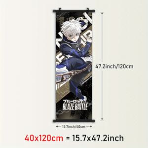 TEMU 1pc 프레임 일본 애니메이션 벽 포스터 - 