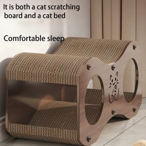 TEMU 강력한 walnut cat scratch sofa, 짠 침대 - 놀이와 휴식을 위한 완벽한 선택, 모든 계절에 적합, 고양이 액세서리 | 현대 고양이 가구 | 내구성 있는 긁는 포스트