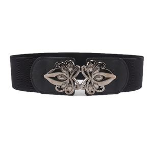 TEMU 여성용 블랙 탄력 벨트