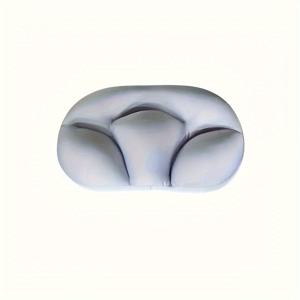 TEMU 1개 무취 식품용 에그 슬리퍼 목베개 - 인체공학적 컨투어 디자인, 100% 폼 충전재, 저자극성, 측면/등수면 편안한 청소 그레이 베개, 목 및 등 완화, 코지 수면 액세서리