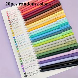 TEMU 젤 펜 20세트, 20색상 잉크(포함 4박스), 0.5mm 리필, 아름답고 실용적인 다이어리 펜, 핸드북 펜, 문구류 펜, 학교 사무용품, 일상 쓰기 및 주요 포인트 표시 등에 적합