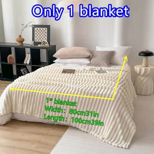 TEMU 1개 울트라 소프트 플란넬 담요 - 사계절용 편안한 라이트 럭셔리 스로우, 세탁기 사용 가능, 화이트, 집이나 사무실에 완벽