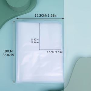 TEMU 네일 스티커, 카드, 장신구, 엽서 등을 위한 자체 접착 커버가 있는 양면 투명 디자인의 160슬롯 재사용 가능한 스티커 정리책 - 흰색 플라스틱 직사각형 보관 앨범, 수집품 보호 | 내구성 있는 저장 솔루션