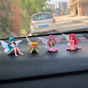 TEMU 4개/세트 플라워 페어리 픽시 날개 미니어처 - 레진 장식품, 요정 정원 및 자동차 인테리어용