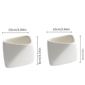 TEMU 2개 대형/소형 세라믹 프렌치 프라이 볼, 세라믹 프렌치 프라이 컵, 레스토랑 일일 사용, 가정용 세라믹 볼, 세라믹 접시