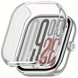 TEMU Xiaomi Redmi Watch 5용 케이스 및 스크린 보호기 콤보, 부드러운 TPU 풀 커버리지 충격 방지 범퍼 프레임, 긁힘 방지 유연한 필름, 내구성 있는 미끄럼 방지 디자인, 남성 및 여성용 시계 액세서리