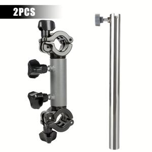 TEMU 2pcs 다기능 낚시 의자 브래킷 - 우산 홀더, 낚시대 지원 스탠드, 낚시대 용품 랙, 캠핑 카트 우산 프레임 커넥터 포함
