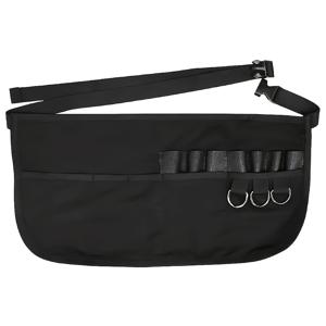 TEMU 헤어스타일리스트 및 메이크업 아티스트용 다기능 멀티포켓 앞치마 - 블랙 하프바디 디자인과 도구 허리백 포함, 이발소, 애완동물 가게, 정원 작업 등에 완벽한 바버샵 액세서리, 안전한 도구 보관