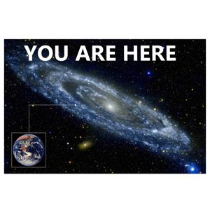 TEMU 1개 은하계 벽 예술 - 태양계 지도와 여기가 당신의 위치 (지구 위치) & 허블 영감 우주 포스터 - 액자 없는 캔버스 프린트 12x18 인치 - 천문학 테마 방 장식, NASA 스타일 우주 차트