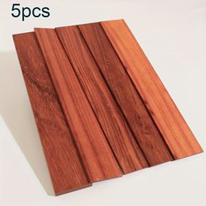 TEMU 고품질 아프리카 레드 샌달우드 스트립 5개입, 크기: 11.8인치 x 1.97인치 x 0.118인치 - 공예, 책갈피, 모델 제작, 기타 패널, 홈 데코에 적합 - 레드 색상.