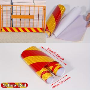 TEMU 20cm/7.87인치 반사 안전 테이프, 높은 명도, 방수 및 날씨에 내성, 쉽게 적용, 교통 시설/차량/창고 경고 스티커용