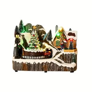 TEMU 1개 크리스마스 하우스 장식 LED 조명 레진 회전 음악상 크리스마스 홈 데코 데스크탑 장식 크리스마스 선물 휴일 장식 선물, 크리스마스 장식 음악, 빈티지 크리스마스 장식, 크리스마스 데코, 계절별 선물 아이디어,축제 홈 데코,클래식 크리스마스 장식,고품질 레진,수제 휴일 장식,회전 장식,홈 스타일리스트,선물 구매자