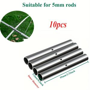 TEMU 10개/30개 유리 섬유 막대 연결 파이프, 브래킷 연장 커넥터, 소형 아치 쉐드 브라켓 방청 스틸 파이프 구조 케이스 액세서리, 야외 텐트 브라켓 연결 부품, 아치 캐노피 브라켓 연결 헤드