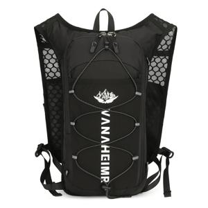 TEMU 경량 접이식 러닝 백팩 - 조절 가능한 스트랩, 다중 수납공간 및 메쉬 포켓, 하이킹, 사이클링, 야외 스포츠용 내구성 폴리에스터 싱글/더블 숄더백 - 세탁 가능, 슬림 디자인, 안전 지퍼 잠금