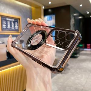 TEMU 폰 케이스: 투명 자석 코팅 충격 흡수 및 충돌 방지 커버, 갤럭시 S23/S23+/울트라/S23 FE/S24/플러스/울트라/FE/S25/S25+/울트라용, 무선 충전 커버, 매그세이프 호환 올인원 자석 폰 케이스|케이스