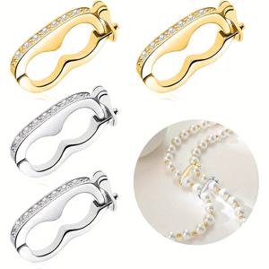 TEMU 2개/4개 황동 땅콩 트위스터 걸쇠 | 리무즈 스톤 장식 메탈 가방 걸쇠, 지갑 핸드백 제작용, 멀티 스트랜드 짧아지게 하는 장치, 미니 강화 푸시 걸쇠 (보안 잠금 장치 포함), 주얼리 용품