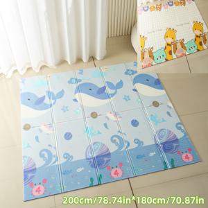 TEMU 200x180cm 방수 접이식 매트 - 싱글 피스, 두꺼운 옥스포드 원단, 회색/녹색/파란색, 캠핑, 피크닉, 야외 활동용, 피크닉 매트 | 내구성 있는 피크닉 매트 | 방수 매트|캠핑매트