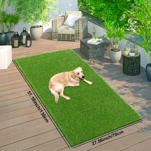 TEMU 대형견 훈련 매트, 인조 잔디 카펫, 초대형 인조 잔디 패드, 가정용, 야외용, 일상용 잔디 재사용 가능|배변패드