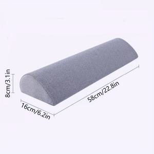 TEMU 1개 그레이 허리 쿠션, 긴 스트립 목 지지 베개, 수면 중 목 이완용 다기능 척추 베개