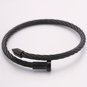 TEMU 순수 블랙 네일 팔찌, 데일리 & 휴가용 패셔너블 오픈 뱅글