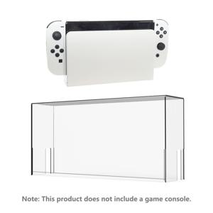 TEMU GREFAY 닌텐도 스위치 먼지 커버 케이스, 네온 라이트 & 투명 디자인 - 스위치 콘솔용 경량 보호 커버, 블루 & 레드 조이콘 컨트롤러, 게임 액세서리, 현대적인 미학, 내구성 보호