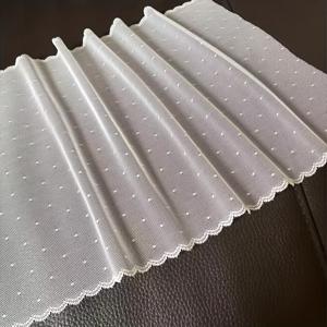 TEMU 1야드 (1미터) - 섬세한 레이스 모양 가장자리 소프트 스트레치 원단 - 의류, 속옷, DIY 공예, 홈 데코용 - 우아한 재봉 및 뜨개질 용품 - 재봉틀 호환 가능, 도트 패턴, 신축성 있는 소재