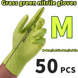 TEMU 30/50/100팩, L/M/S 사이즈, 잔디색 니트릴 장갑, 일회용 니트릴 장갑, 청소, 애완동물 목욕, 미용, 네일아트, 욕실 청소, 주방 청소용