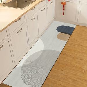 TEMU 겨울 선샤인 그레이 노르딕 스타일 1개 부드럽고 편안한 롱 스트립 매트, 주방 바닥매트, 현관 도어매트, 침실 베드사이드 매트, 거실 복도 욕실 세탁실용, 쉽게 청소 가능한 흡수 미끄럼 방지 매트