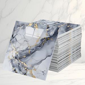 TEMU 고급 타일 효과 자체 접착 스티커 10개 세트 - 방수 벽지, 주방, 거실, 욕실, 사무실 배경벽용, 11.8x11.8인치