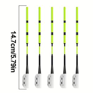 TEMU 5개 낚시대 팁 라이트, 물고기 물림 표시등 녹색에서 빨간색으로 변환, 래프트 폴, 캐스팅 폴, 바다 폴, 바위 낚시 폴, 범용 야간 낚시 글로우 스틱, 미끄럼 방지, 높은 가시성, 낚시 알람, 물림 표시기 (배터리 미포함), 배터리 없음