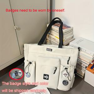 TEMU 여성용 대용량 크로스바디 백 탈착식 스트랩 - 변환 가능한 숄더 클러치, 지퍼 수납공간, 내구성 나일론 핸드백 (출근/여행/데일리) 토트|슬링백|미니크로스백|여행용크로스백