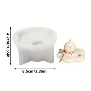 TEMU DIY 캔들, 수제 비누 및 장식용품을 위한 재사용 가능한 실리콘 눈사람 몰드 - 크리스마스 테마의 독특한 눈사람 디자인, 휴일 선물 및 홈 데코에 완벽한 공예 도구, 축제 장식 | 유쾌한 디자인 | 상세한 공예