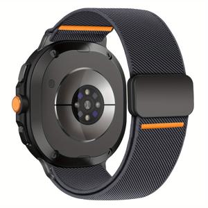 TEMU 삼성 8/ 8 클래식 밴드 40mm/44mm/46mm 남성/여성용 나일론 탄성 스트랩, 8 밴드 40/44/46mm 스마트워치 액세서리용 조절 가능한 퀵드라이 자석 팔찌