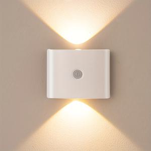 TEMU Shenzhi Tech 스마트 센서 벽등 - 자석 마운트, USB 충전식, 모션 감지 기능이 있는 3색 조절 가능한 LED 야간 조명, 침실, 계단, 옷장, 복도용 현대적인 디자인, 플라스틱 제작, 침실용 LED 라이트