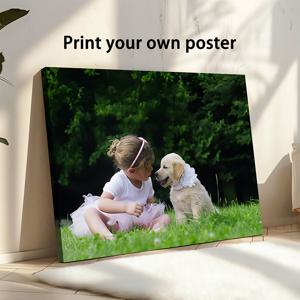 TEMU 맞춤형 사진 캔버스 프린트 - 소나무 프레임, 개인화된 사진 업로드 가능, 다양한 사이즈 HD 인쇄, 모던/클래식/아르데코 스타일, 실내/실외 벽 장식 - 가족, 친구, 커플 및 반려동물 초상화를 위한 완벽한 선물, 홈 데코 포스터