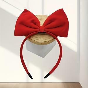 TEMU 새로운 크리스마스 대형 리본 헤어밴드 파티 스타일 드레스업