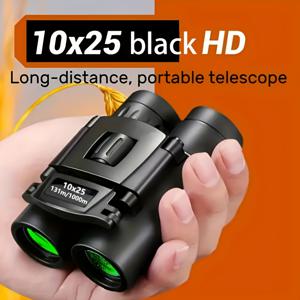 TEMU 1개 중장거리 투시 10x25 쌍안경 - 컴팩트 & 경량, 미끄럼 방지 그립, 사냥, 조류 관찰, 콘서트, 스포츠, 여행용 - 크리스마스, 할로윈, 독립기념일 선물 추천, 세련된 디자인, 내구성 강한 핸드헬드 망원경, 야외 활동 애호가