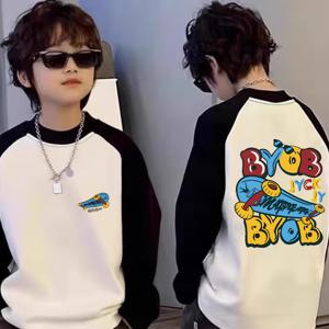 TEMU 오버사이즈 긴팔 티셔츠 - 