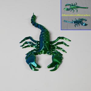 TEMU 3D 프린팅 전갈 모델 - 움직이는 관절 다리, 할로윈용 리얼리스틱 블루 & 그린 아라시드 장식, 홈 오피스 데스크 장식, 전기 불필요, 공포 디스플레이 및 선물에 완벽한 스푸키 장식품, 할로윈 장식, 섬세한 질감, 정교한 디자인, 내구성 있는 플라스틱, 홈 데코레이터|데스크테리어