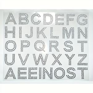 TEMU 34개 라인스톤 알파벳 글자 - DIY 공예, 보석 제작, 홈 데코용 반짝이는 흰색 플라스틱 스티커, 반짝이는 디자인 만들기에 완벽, 공예 재료|반짝이는 장식|내구성 있는 플라스틱, 다양한 종류의 비즈, 바느질 비즈