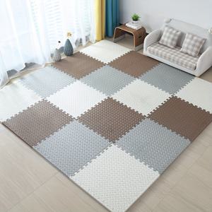 TEMU 16개 인터로킹 폼 바닥 매트 - 미끄럼 방지 헬스, 요가, 게임 룸 매트 - 가정, 스튜디오, 행사용 쿠션 운동 매트 - 간편한 연결 디자인 - 회색/흰색/분홍색 색상 옵션 - 내구성 좋은 운동 바닥, 요가 매트 특대형, 행사용 바닥