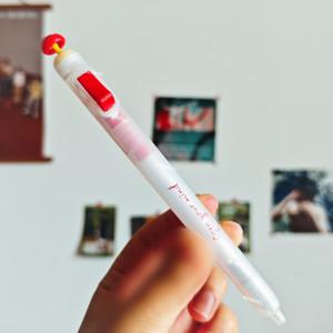 TEMU 1개 안티 불안 펜 - 피젯 클리커 젤 펜 0.5mm, 시험 준비용, 부드러운 필기와 빠른 건조 잉크, INS 감성 선물, 공부 필수품,집중력 보조제,세련된 디자인,내구성 있는 구조,편안한 그립,클릭 펜,사무직 근로자