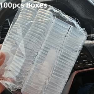 TEMU 100개 투명 보석 보관함 뚜껑 포함 - 변색 방지 정리함, 목걸이, 귀걸이, 메이크업, 공예용 쌓을 수 있는 여행용 케이스 - 스냅 잠금 뚜껑이 있는 투명 용기, 보석 가게 사장, 생일, 크리스마스, 발렌타인데이 선물로 적합 - 내구성 좋은 PLA