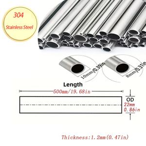 TEMU 304 스테인리스 파이프 - 축극 직선 파이프, 부식 방지, 산업용 강도 구조 용접 파이프, 자동차 및 건설용, 매끄러운 표면의 광택 메탈 파이프, 내구성 및 부식 방지, 자동차 파이프, 건설 파이프, 매끄러운 금속 마감, 부식 방지 소재, 배기 파이프 확장기, 배기 파이프 확장기, 배기 수리 키트, 배기 수리 키트, 튜브, 파이프