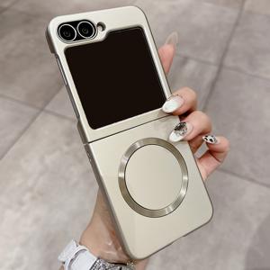 TEMU 갤럭시 Z 플립 3, 4, 5, 6, 7용 슬림 매트 마그네틱 휴대폰 케이스 (무선 충전 지원)|폰케이스