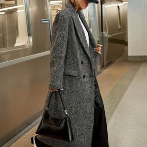 TEMU 플러스 사이즈 여성 캐주얼 패션 롱 코트 | 봄/가을 시즌, 단색, 레귤러 슬리브, 버튼 플래킷, 신축성 없는 원단|스포츠|패션|빅사이즈